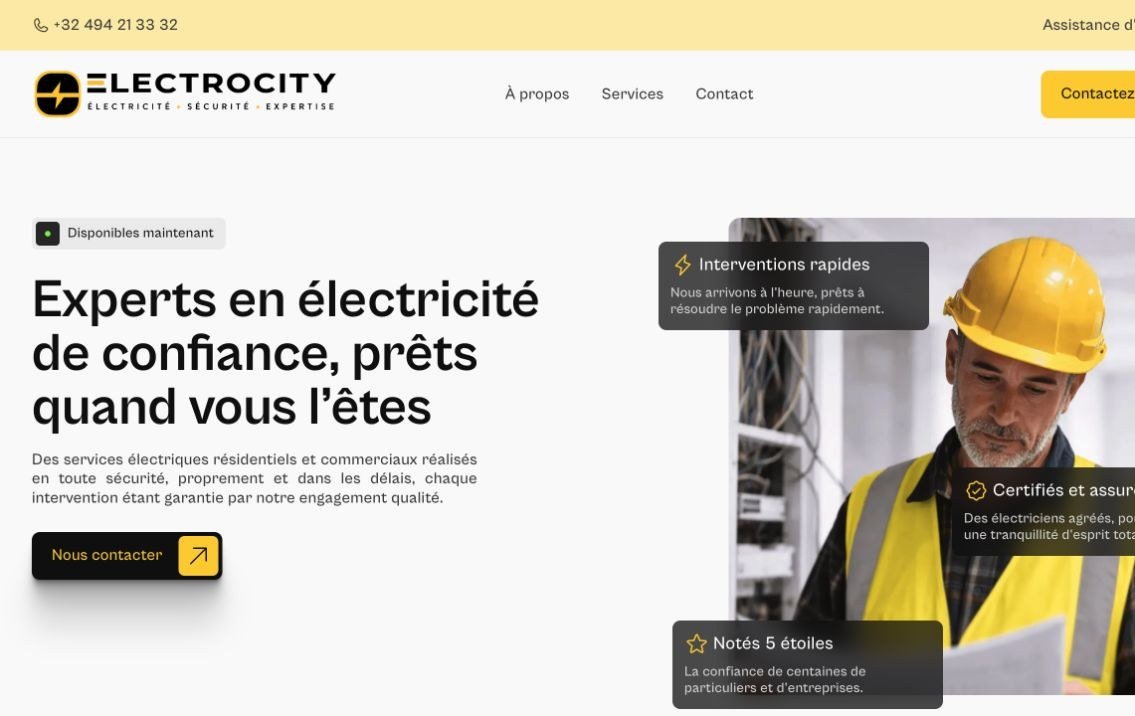 Aperçu du site Electrocity